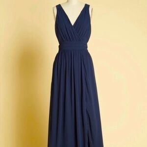 New ModCloth Embracing Grace navy blue maxi dress women’s 14 formal prom